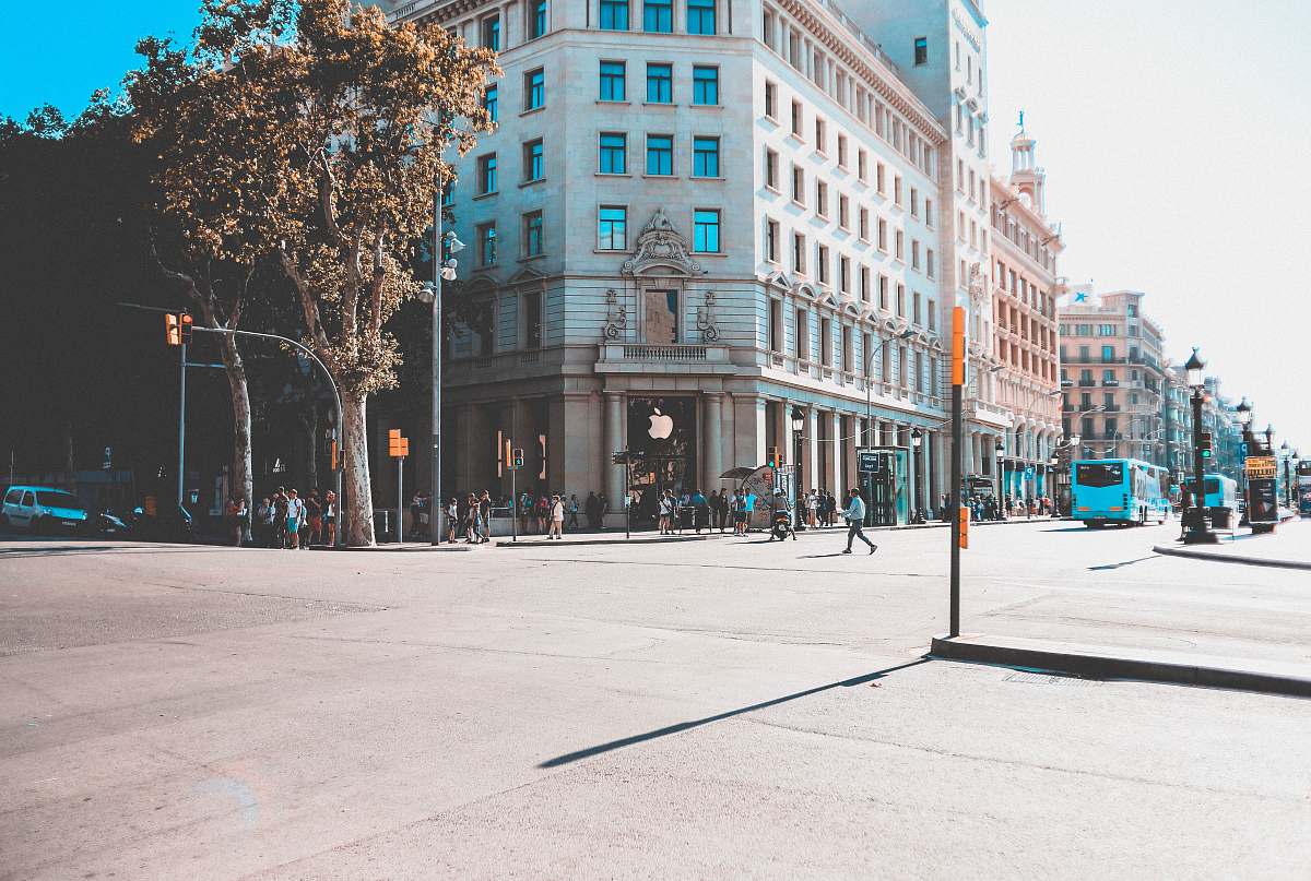 building view of an intersection urban