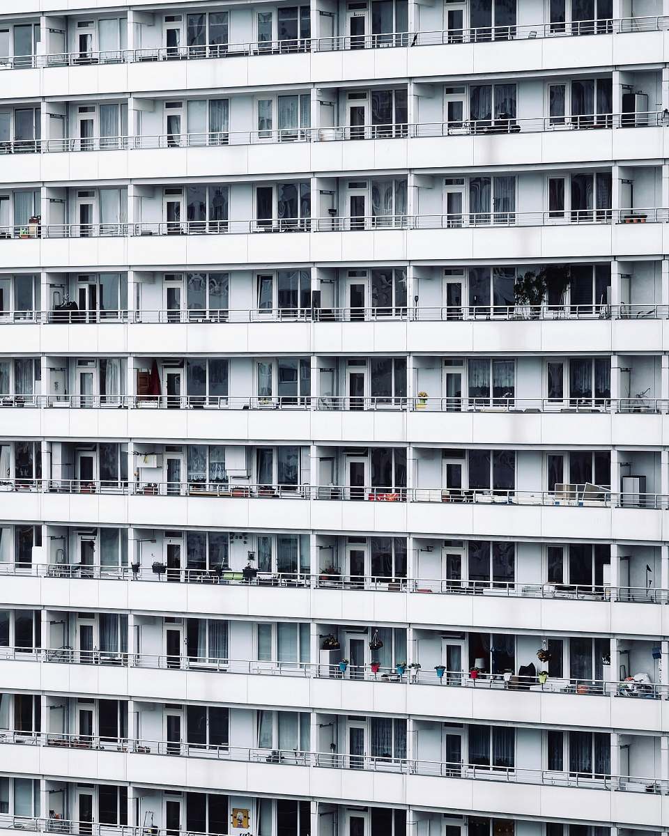 urban white high rise building home decor