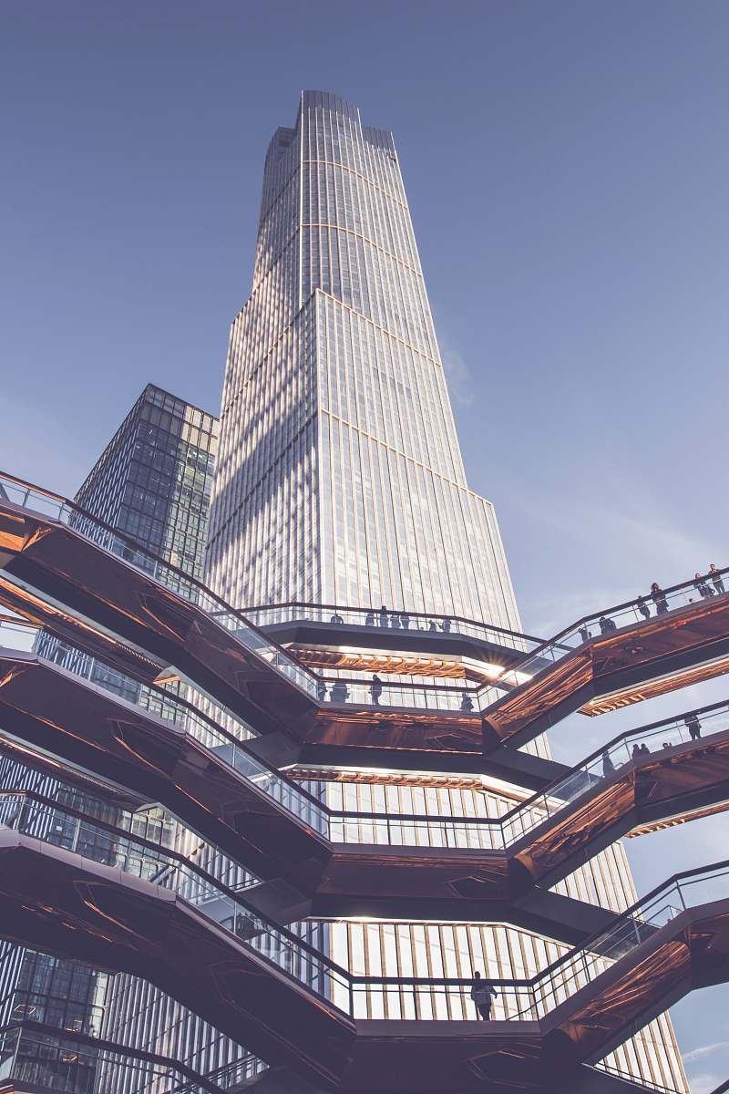 urban worm view photo of gray building during daytime town