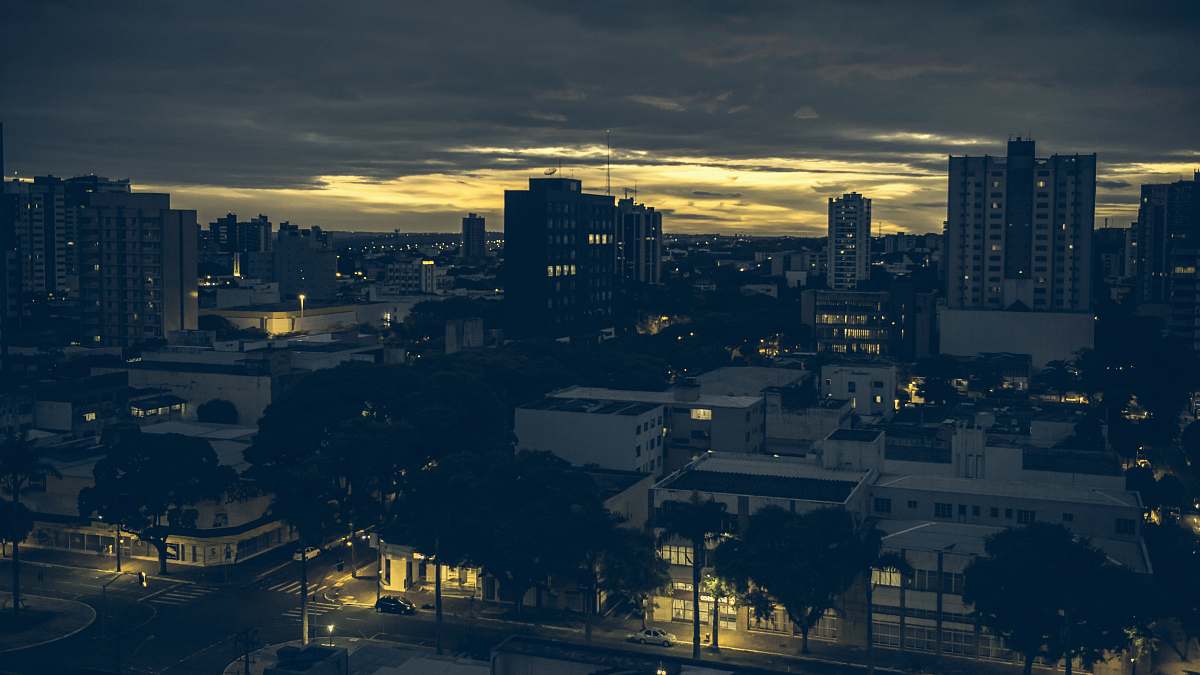 nature high rise buildings under the gloomy sky outdoors