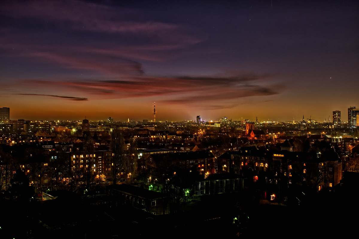 landscape aerial view photography of city skyline nature