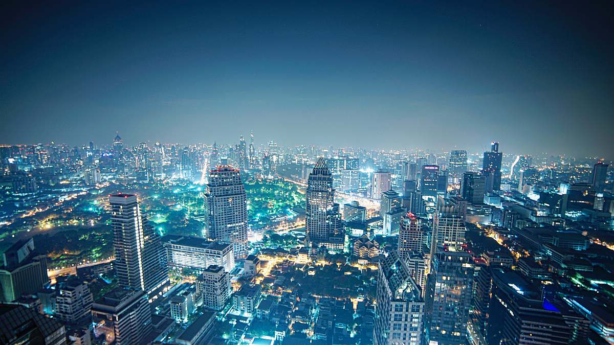 city night cityscape building
