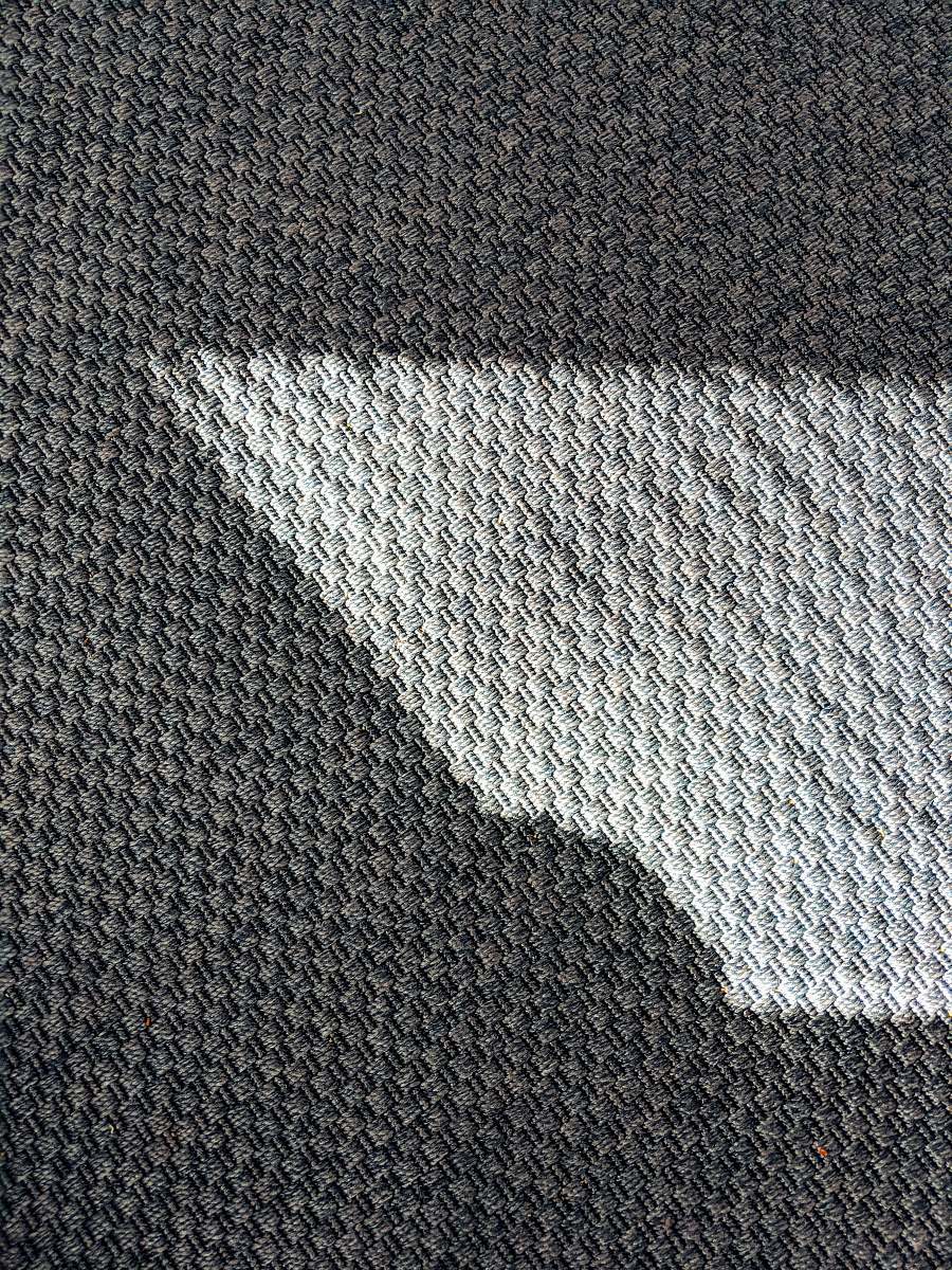 rug gray textile black-and-white