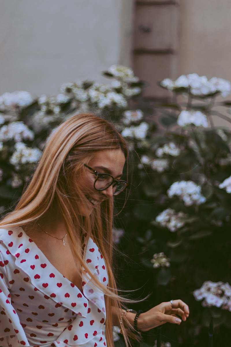 person woman wearing eyeglasses accessories