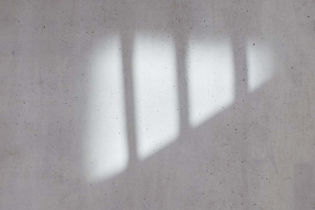 grey white painted wall black-and-white