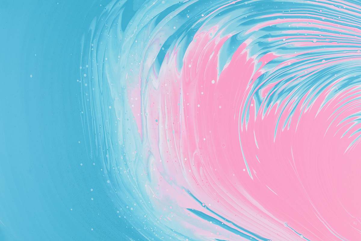 pattern blue and pink abstract painting ocean