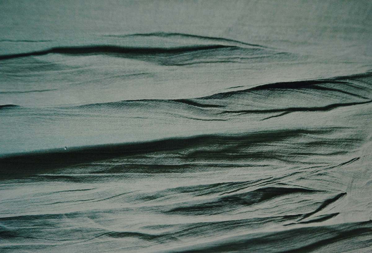 outdoors white and black striped textile ocean