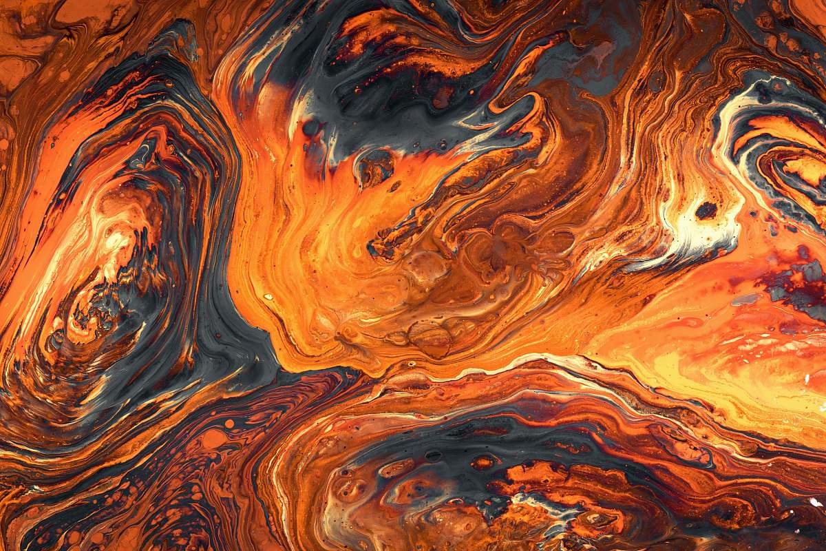 painting blue and orange abstract painting art