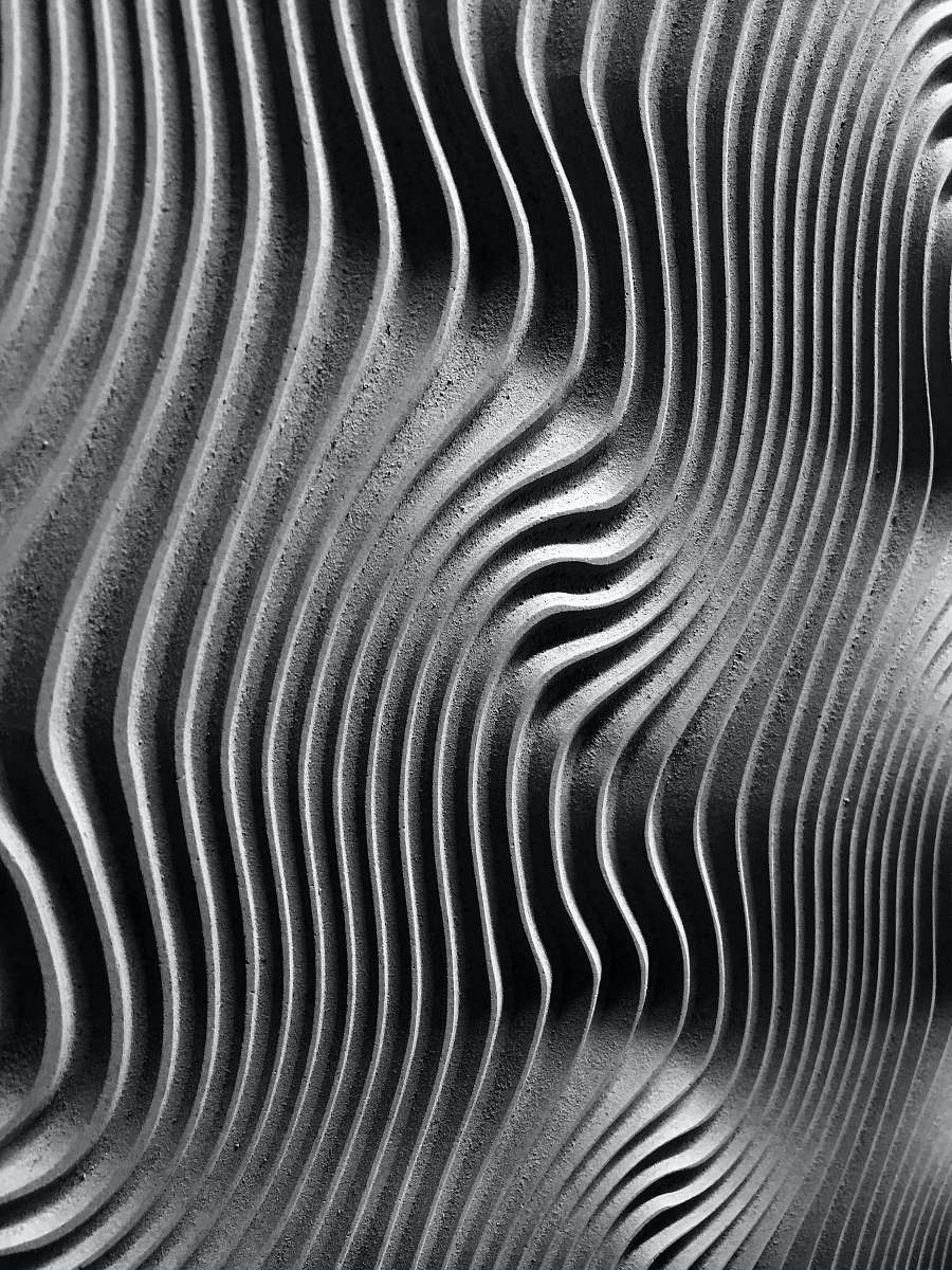 black-and-white gray spiral artwork abstract