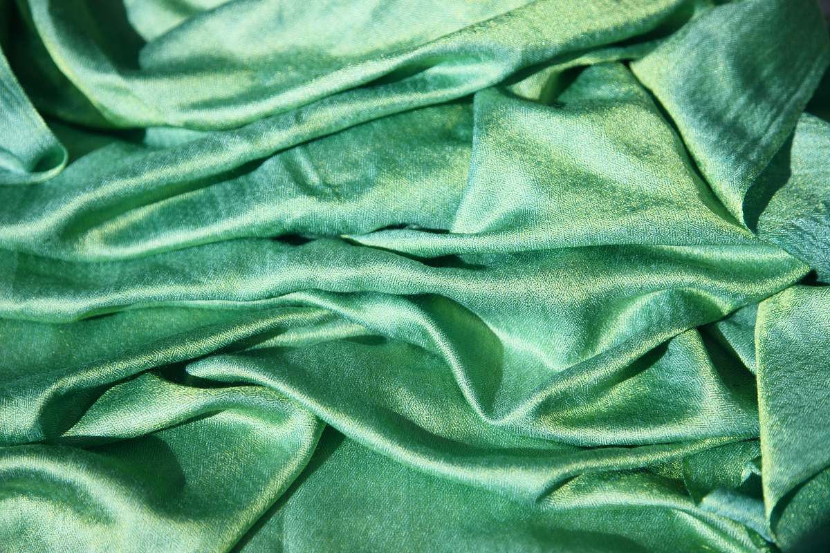 blanket green textile scarf