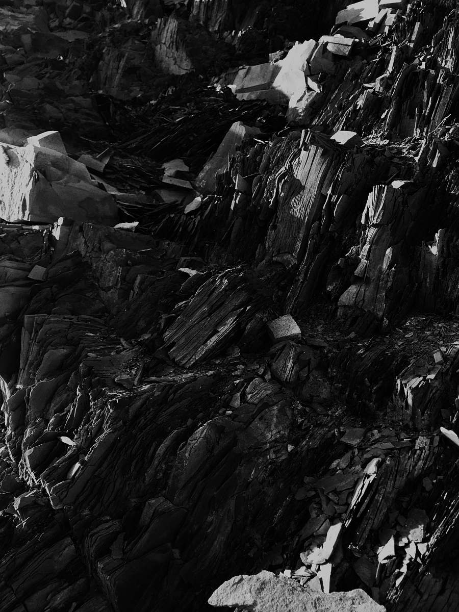 black-and-white mountain ranges black