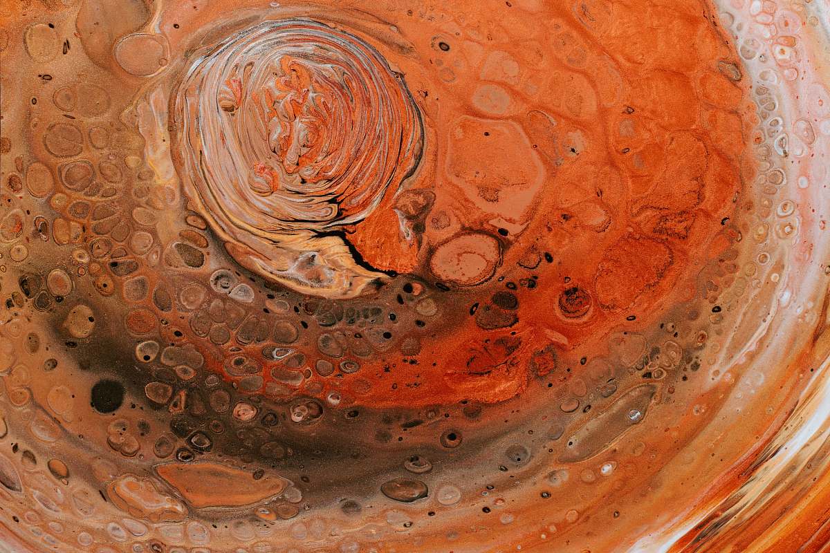 sphere orange abstract painting painting