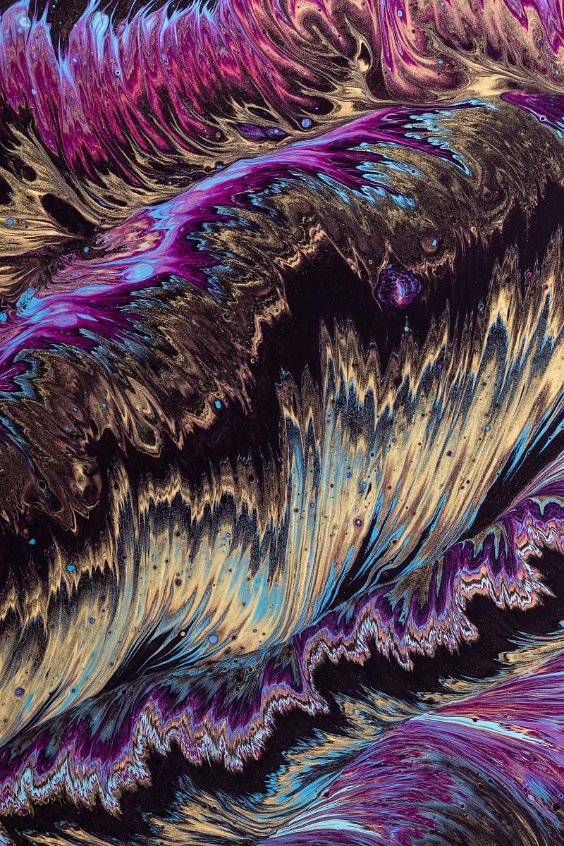pattern purple and black abstract painting ornament
