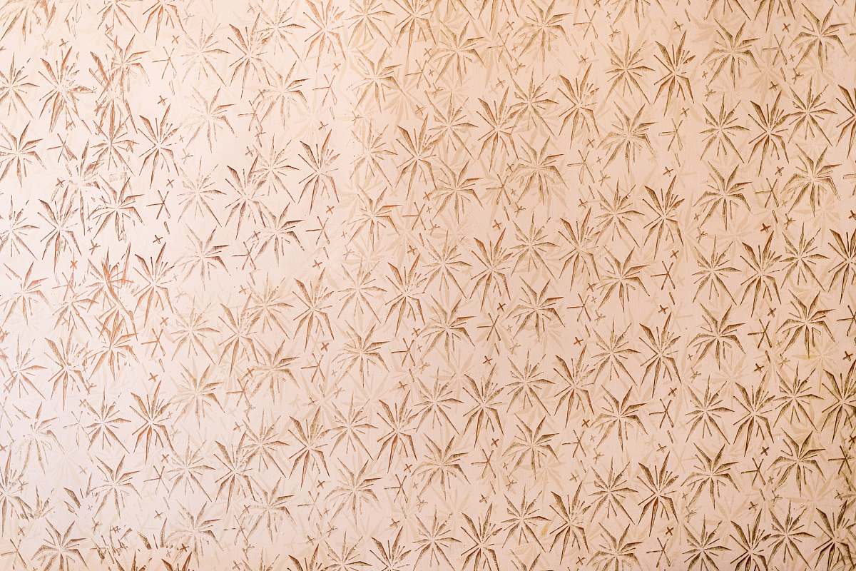 rug white and brown floral textile mexico city