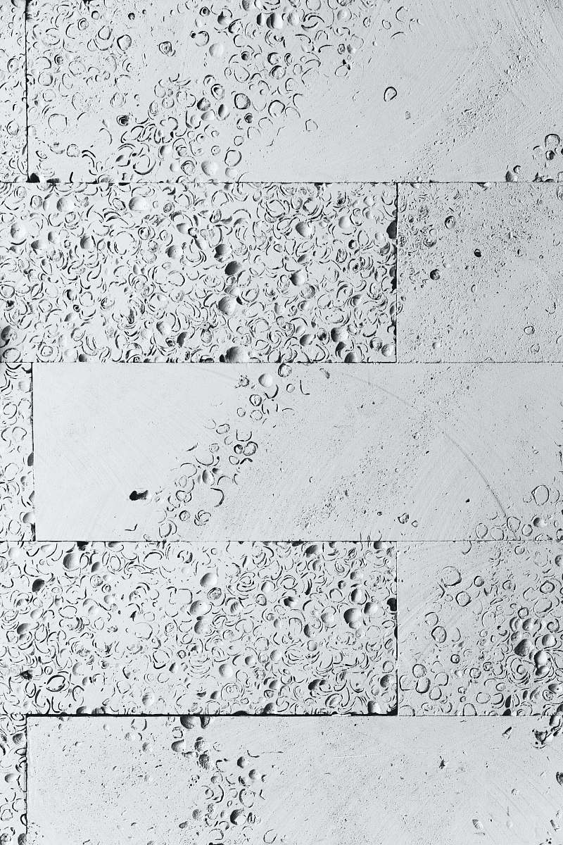 grey white brick wall black-and-white