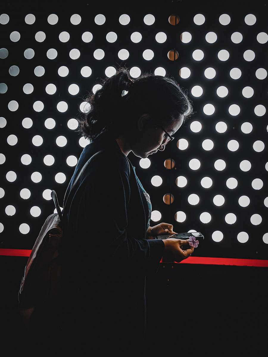 human woman wearing grey coat person