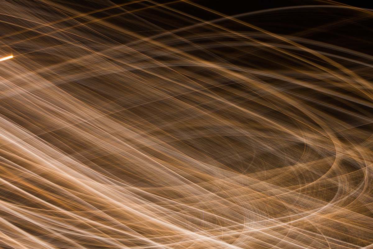 nature yellow and white light streaks outdoors