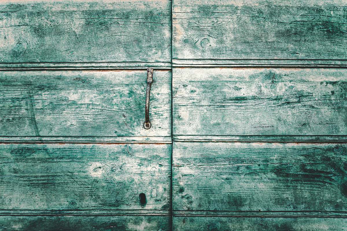 hardwood black wooden door with silver handle plywood