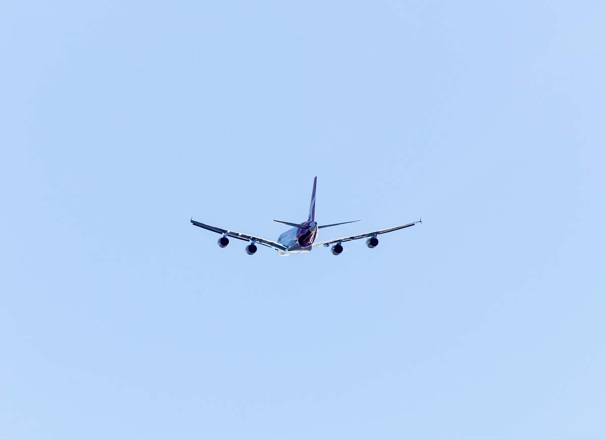 aircraft airliner flying in the sky transportation