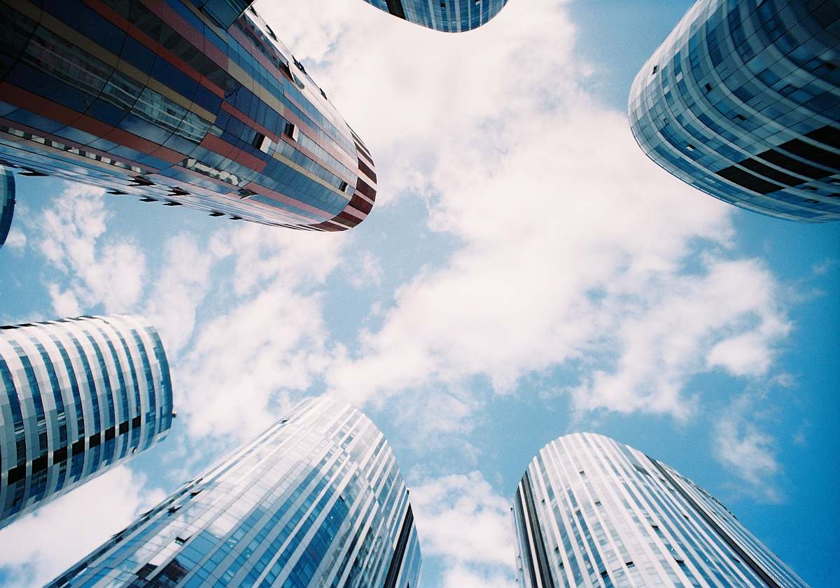 building low angle photography of high rise buildings city