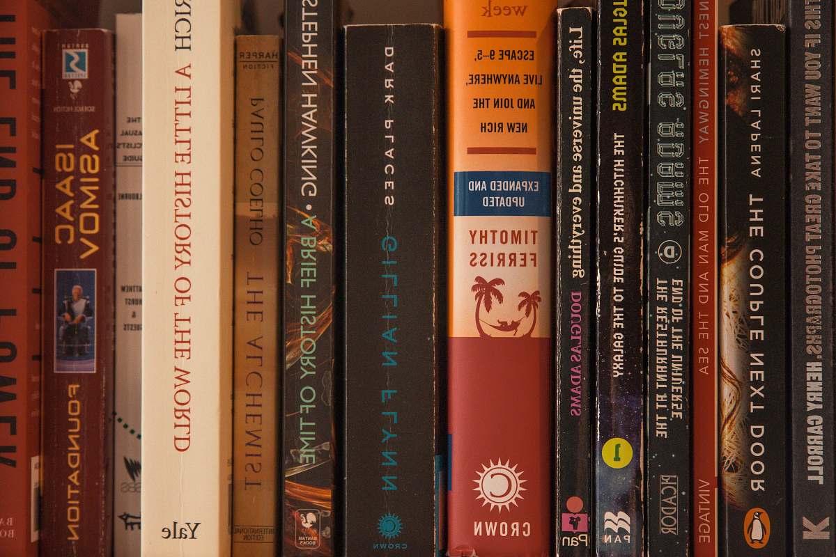 furniture assorted-title books bookcase