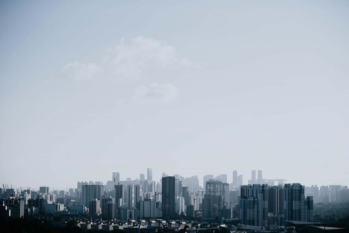 city aerial photo of buildings high rise