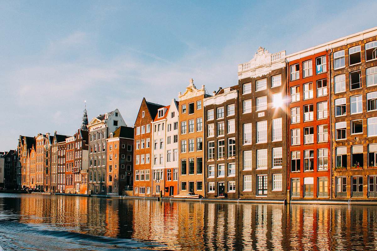 city assorted-color buildings beside body of water amsterdam