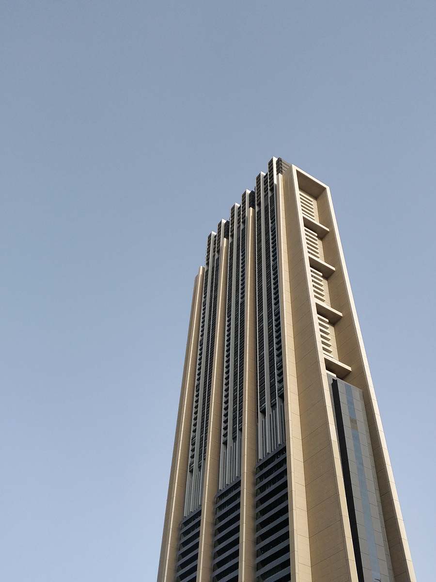 city beige high-rise building office building