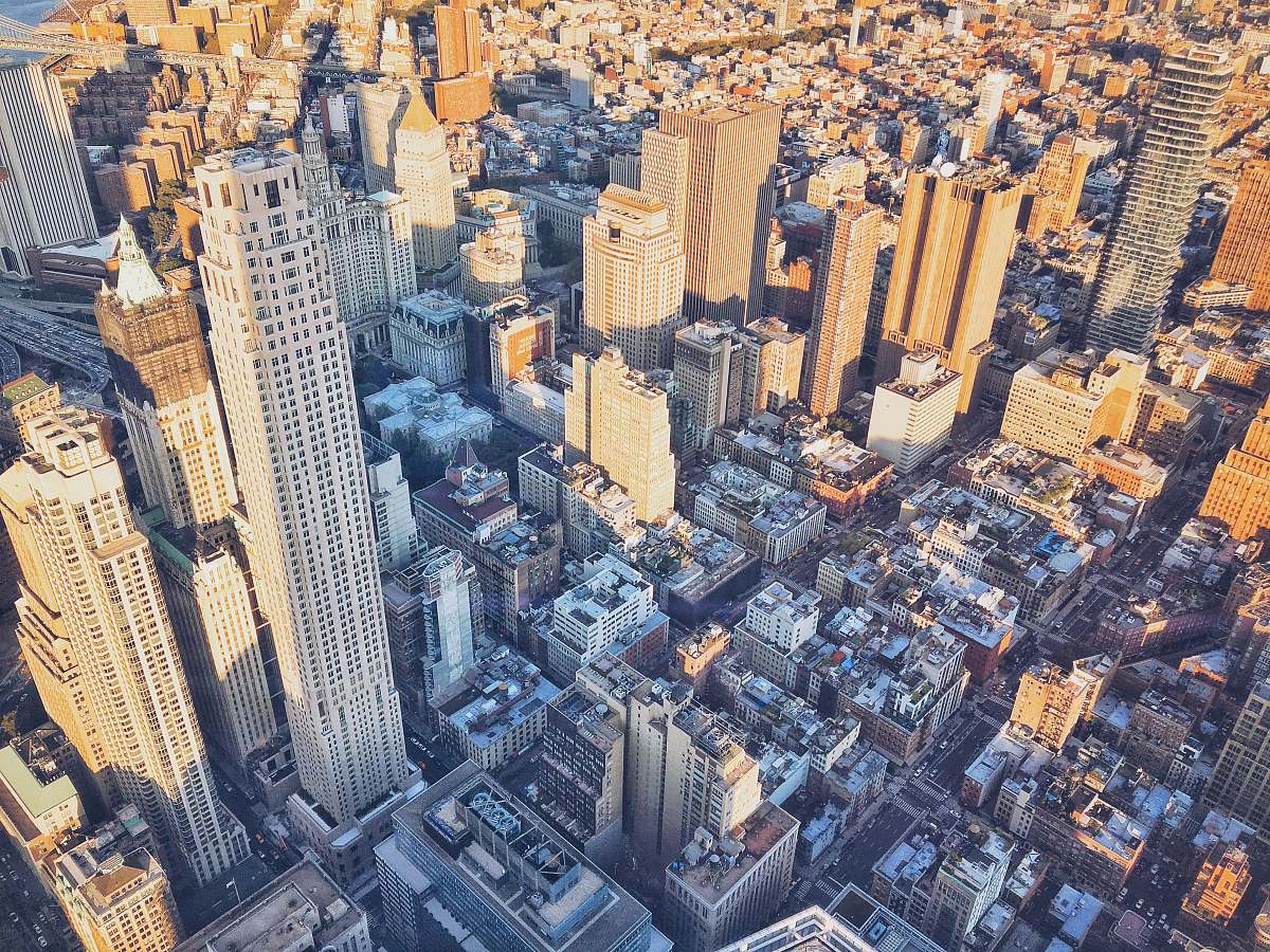 city bird's eye view of city buildings skyscraper