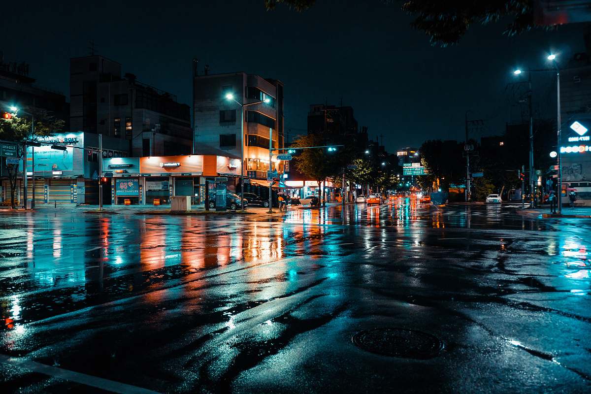 city black road road