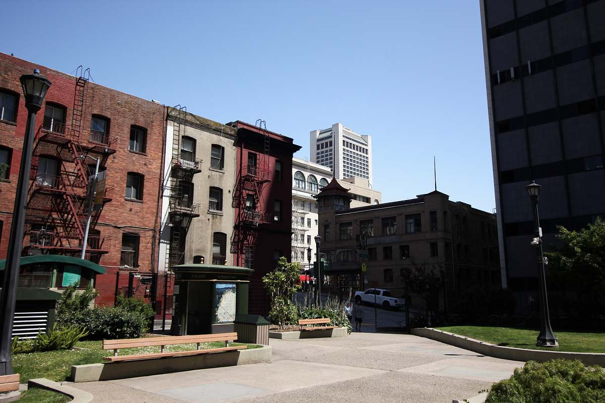 town brown high-rise building city
