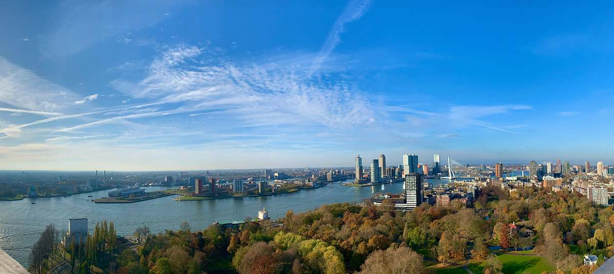 city buildings and body of water town