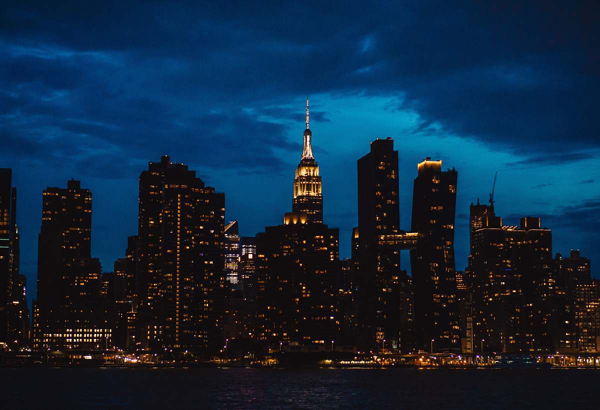 city city buildings at nighttime urban