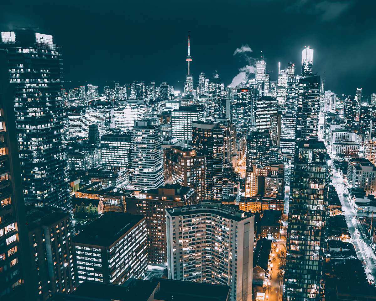 city city buildings on top view toronto