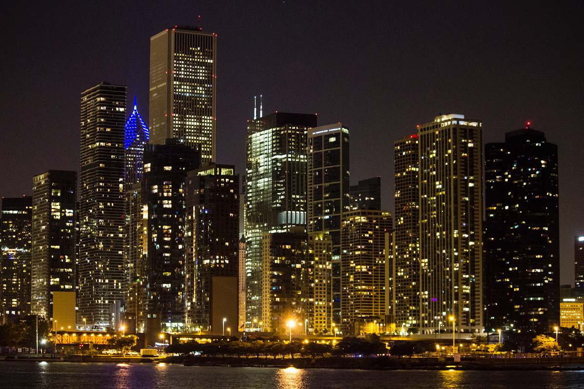 City City Skyline At Night Urban Image Free Photo