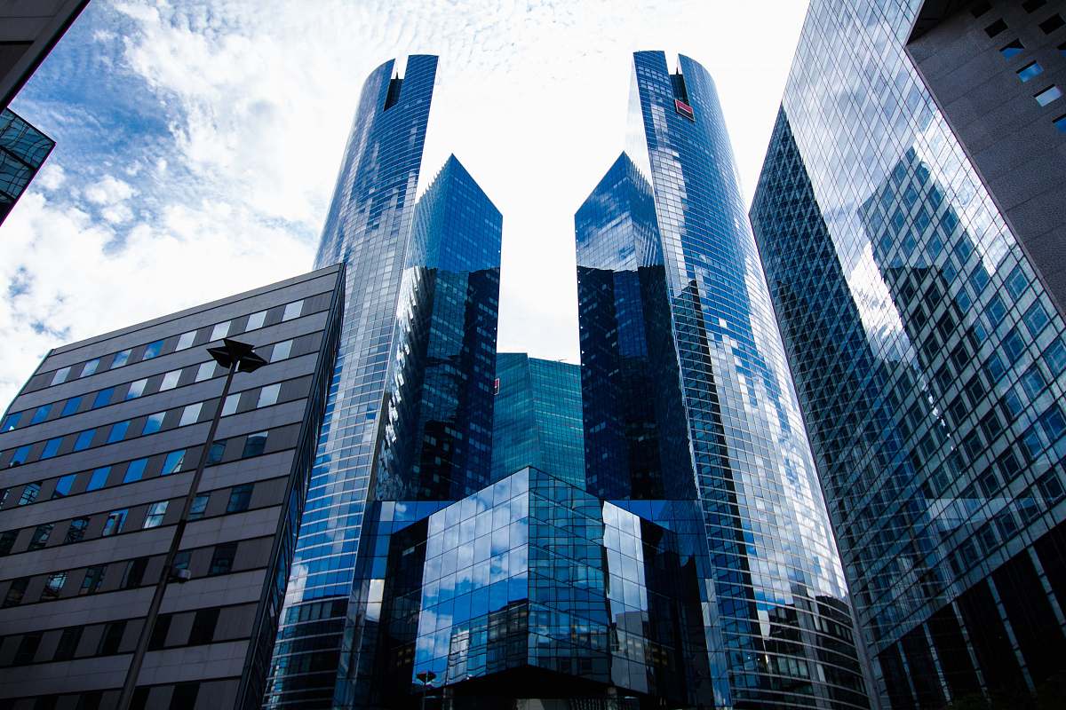 city glass high-rise building office building