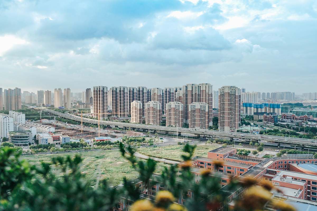 city high angle photo of cityscape town