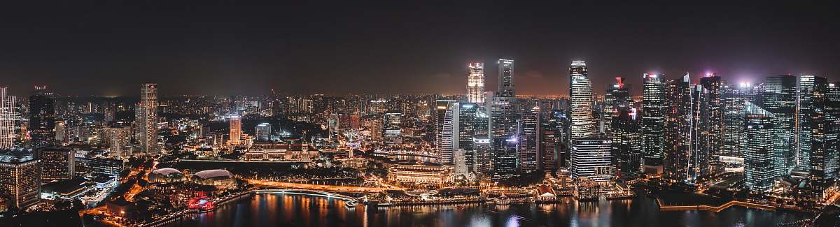 city lighted buildings during nighttime town