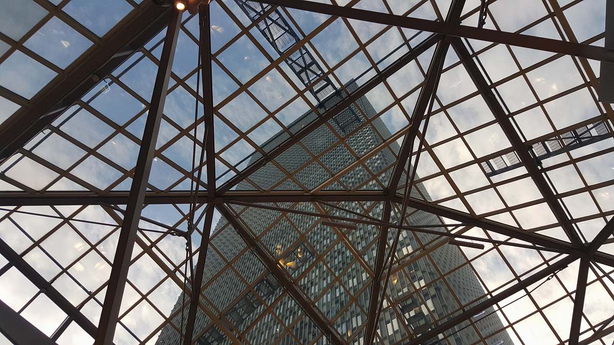 architecture low angle photography of building skylight