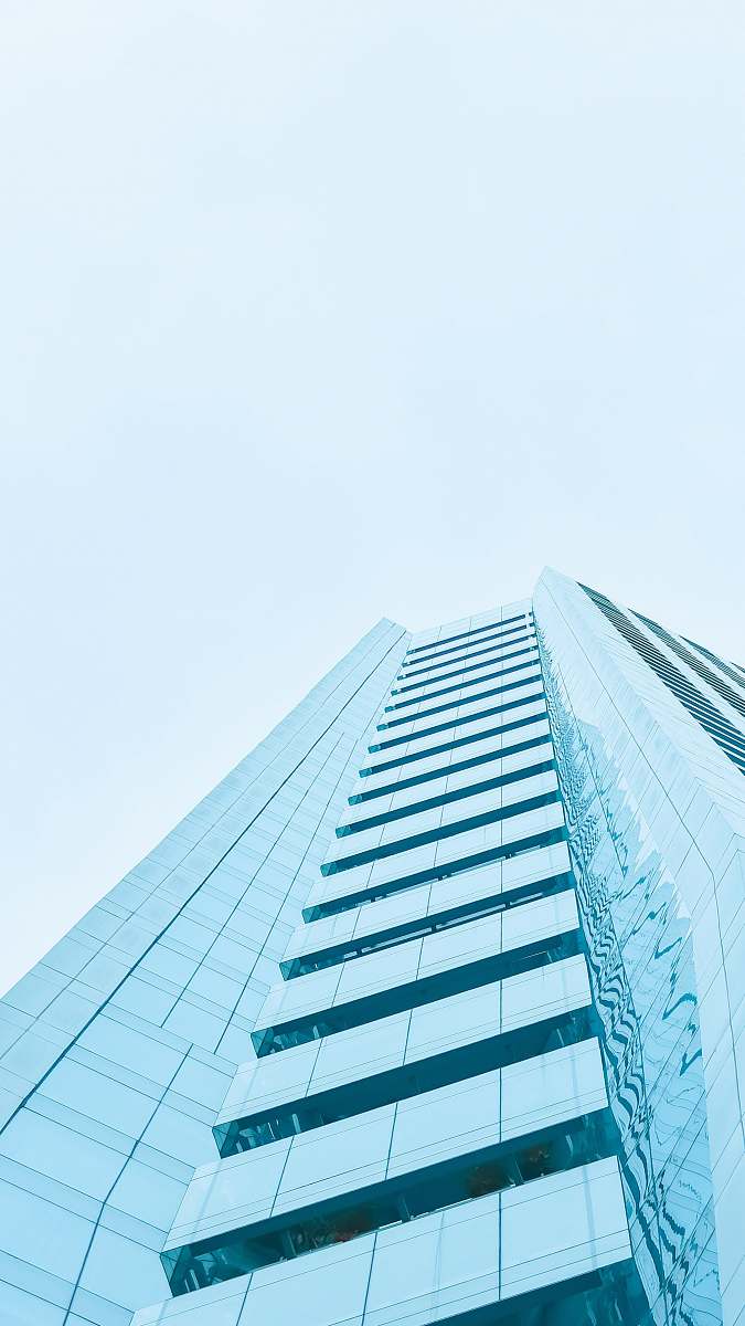 city low angle view of high rise building office building