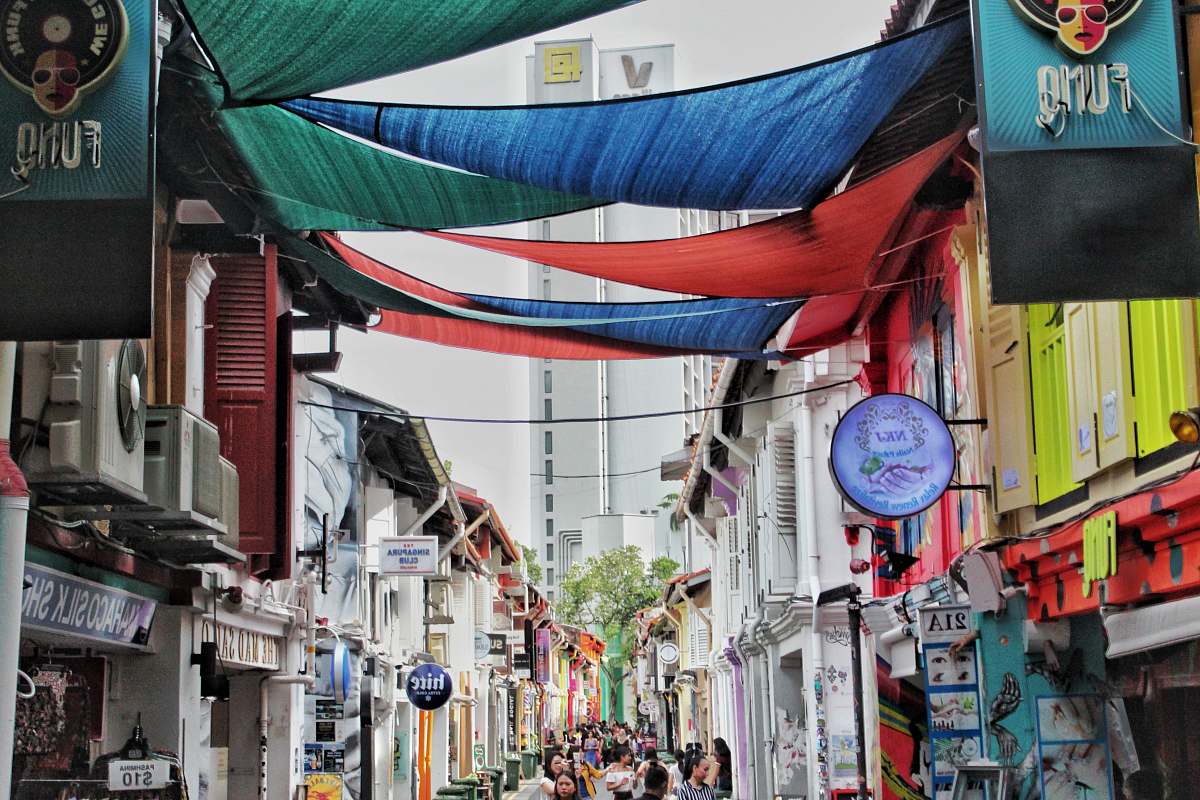 city people walking at street road