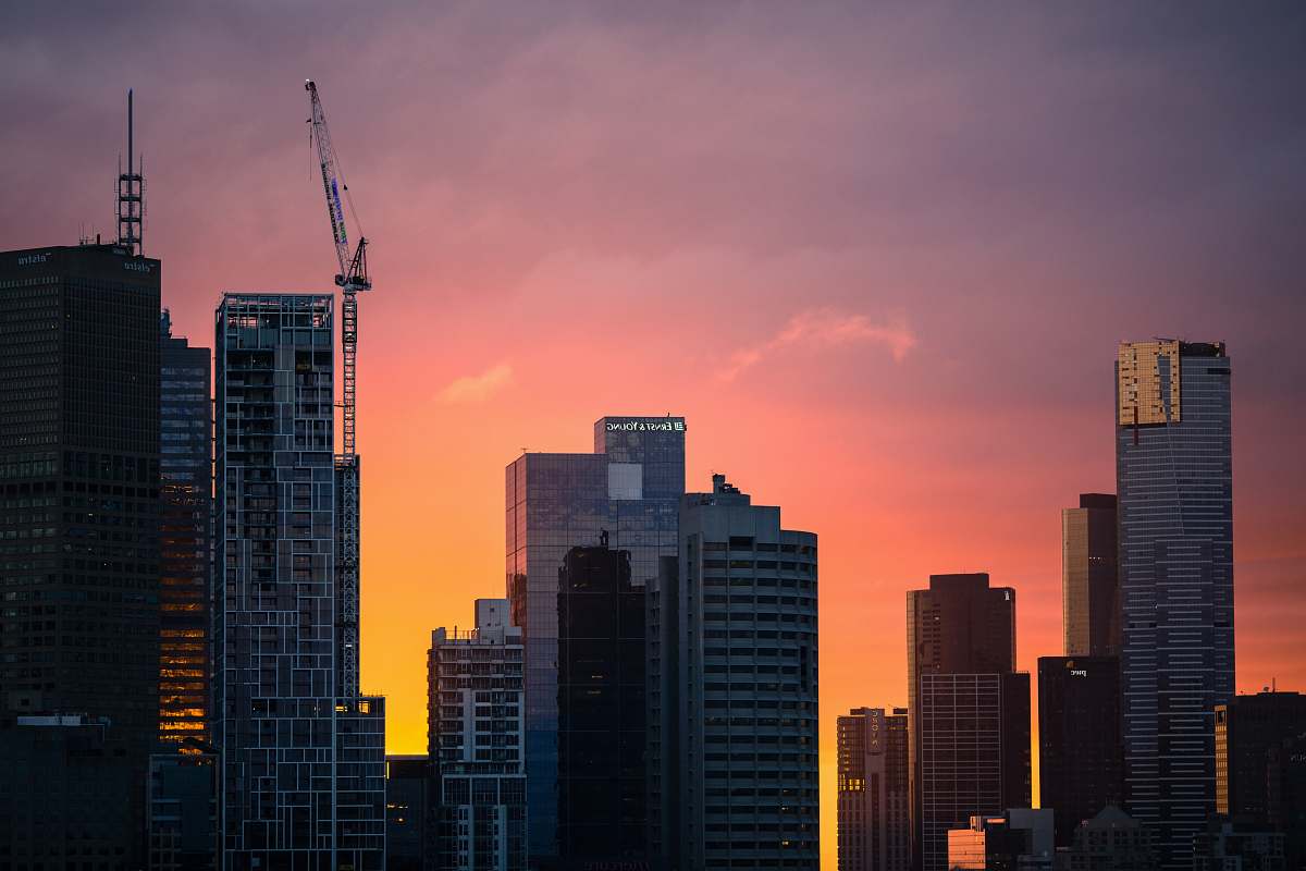 city photo of a high rise building on sunset skyscraper