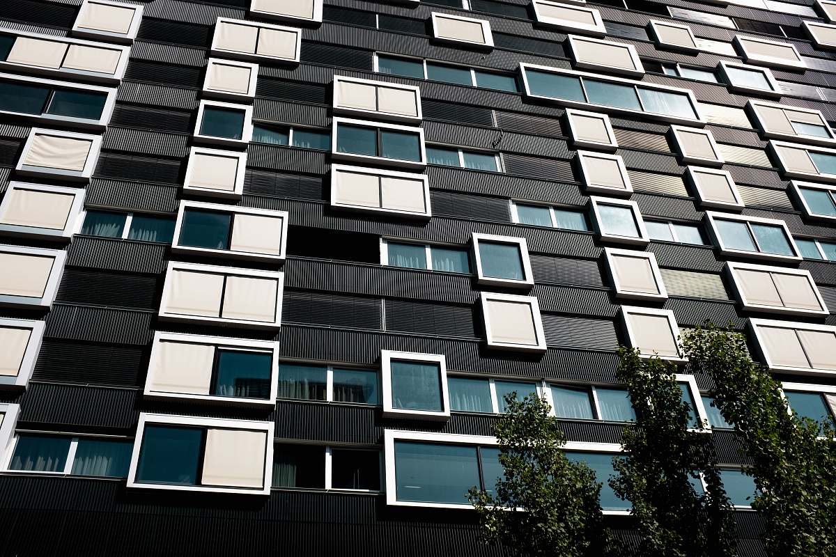 city white and black high rise building facade urban