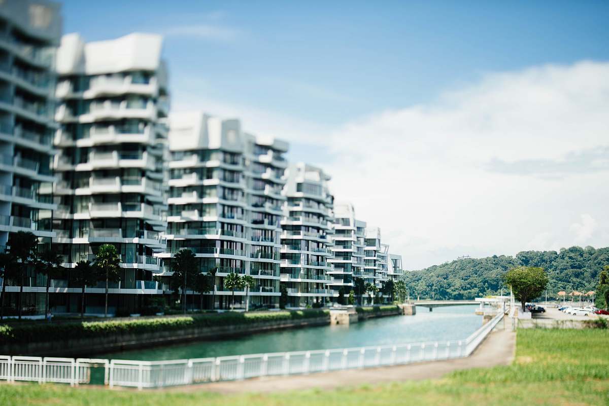 condo white buildings housing