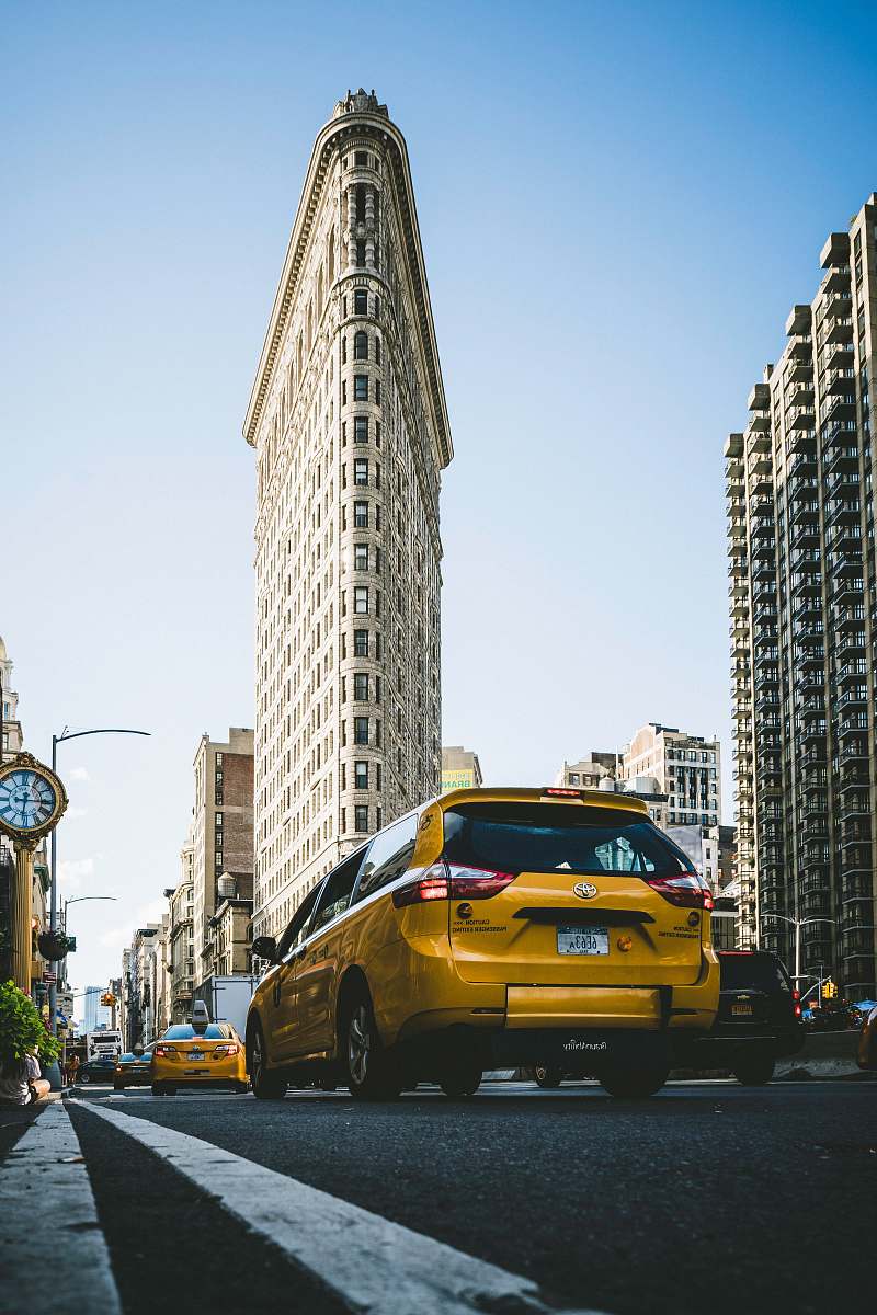 cab architectural photography of building taxi