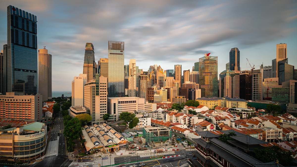 building aerial photography of buildings town
