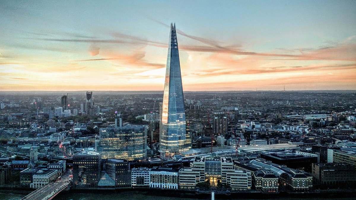 london aerial photography of city the shard
