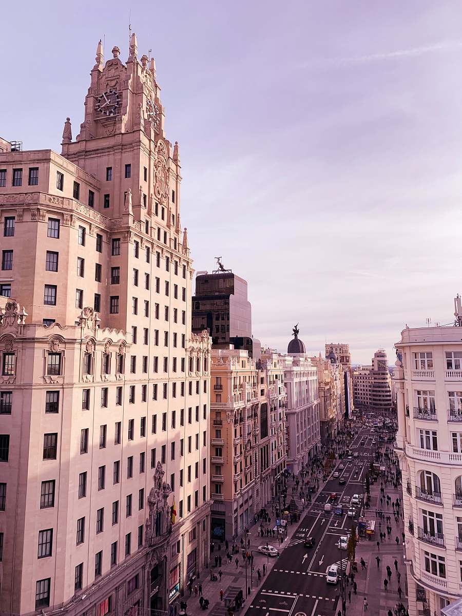 architecture brown and white concrete building madrid