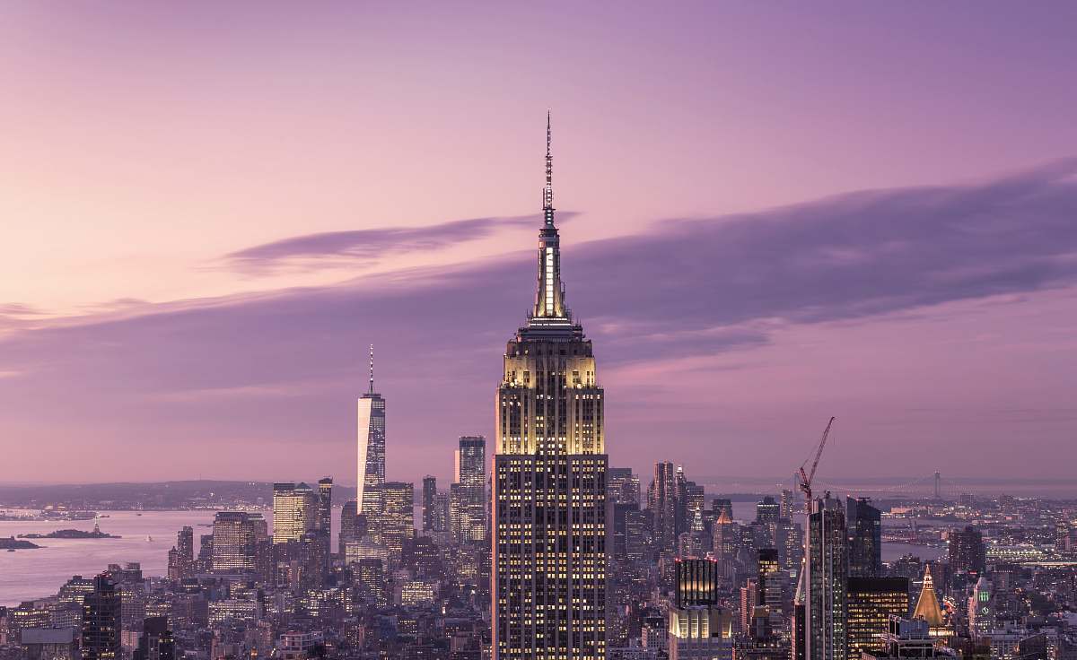 Building Cityscape Under Purple Sky High Rise Image Free Photo