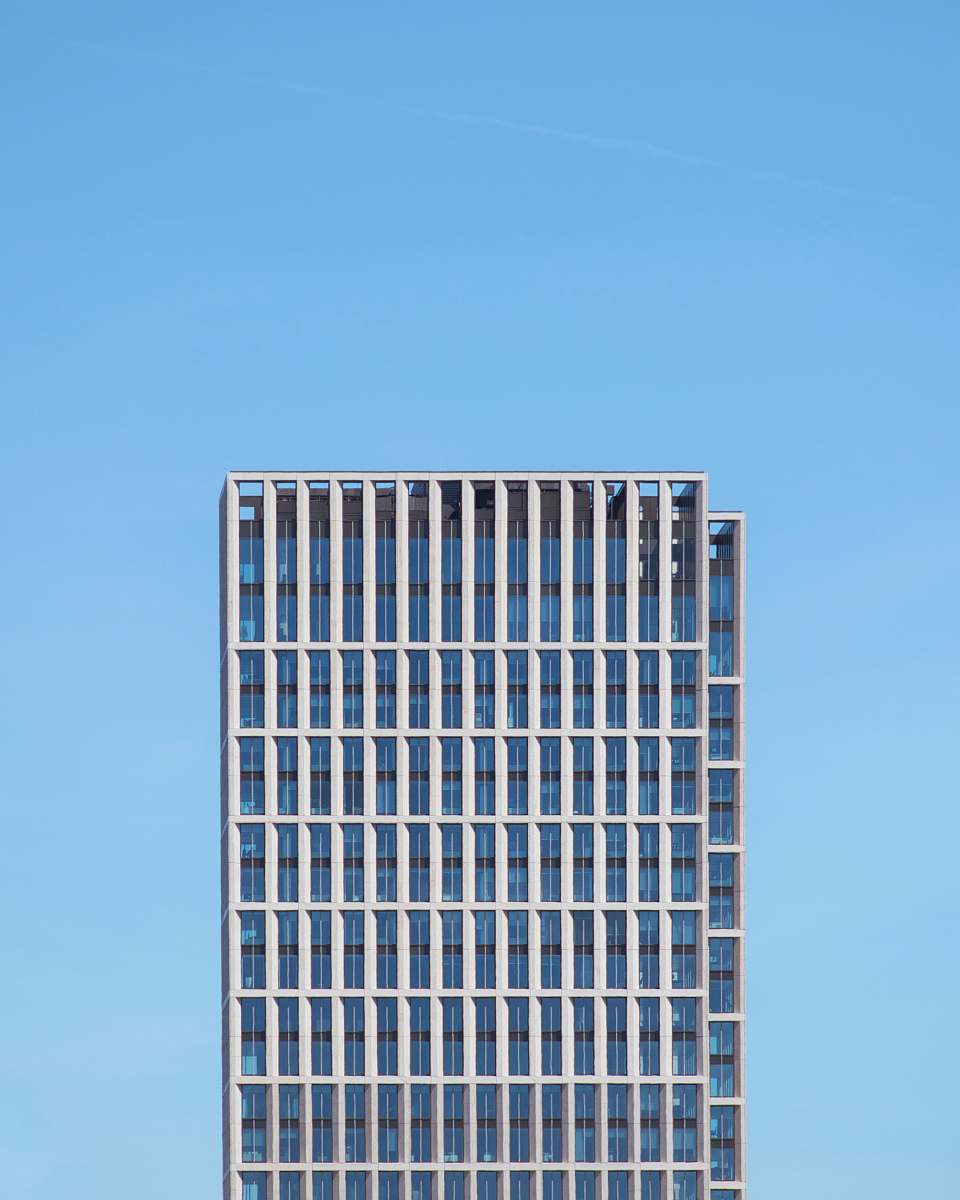 building gray painted building scenery office building